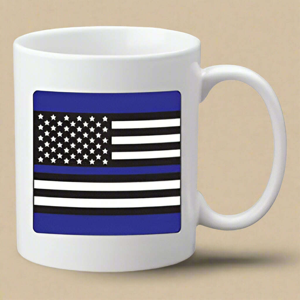 USA Flag Mug – Thin Blue Line Edition - COLO