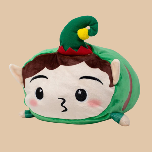 Moosh Moosh Plus Christmas Elf Squish Pillow Stuffed Green 8" x 10"
