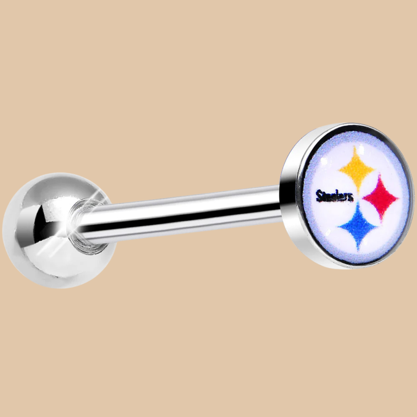 NFL Pittsburgh Steelers Barbell Tongue Ring Licensed