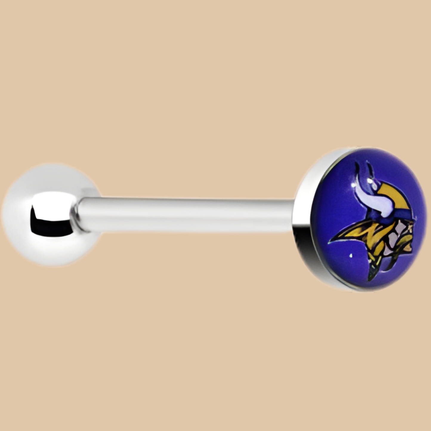NFL Minnesota Vikings Barbell Tongue Ring Licensed