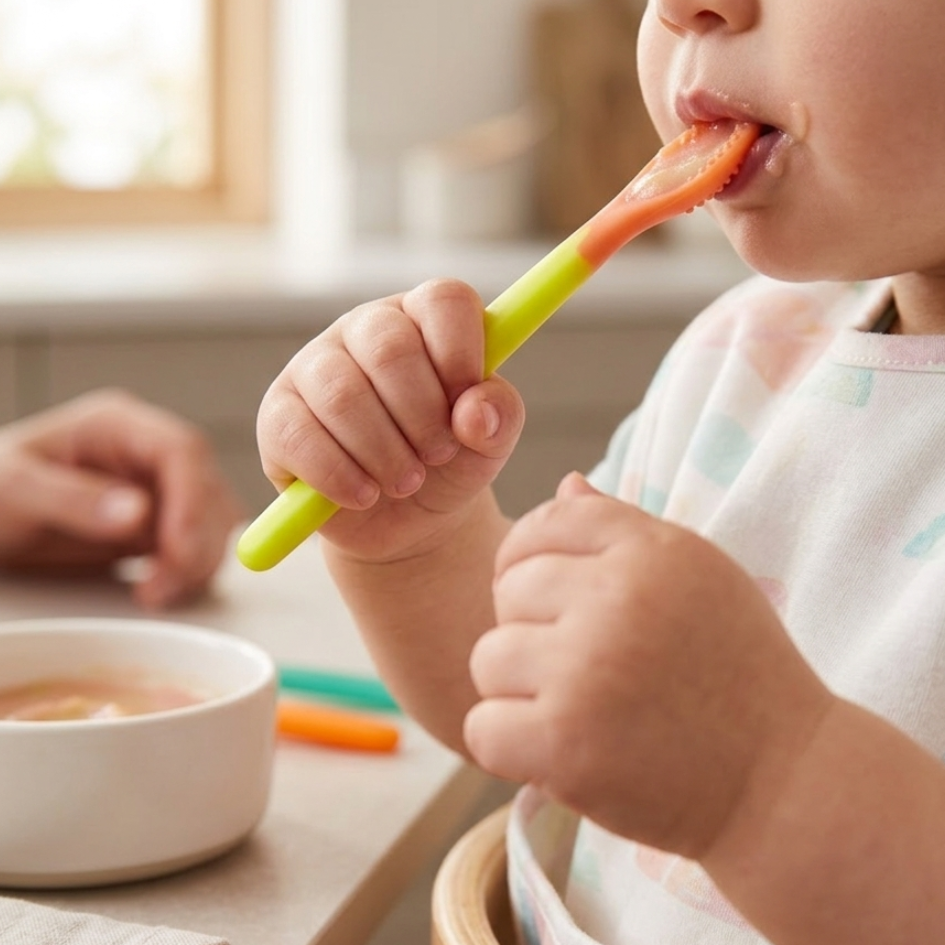 Infant Training Spoon – Silicone Soft Tip Self-Feeding Spoon (Variant 4)