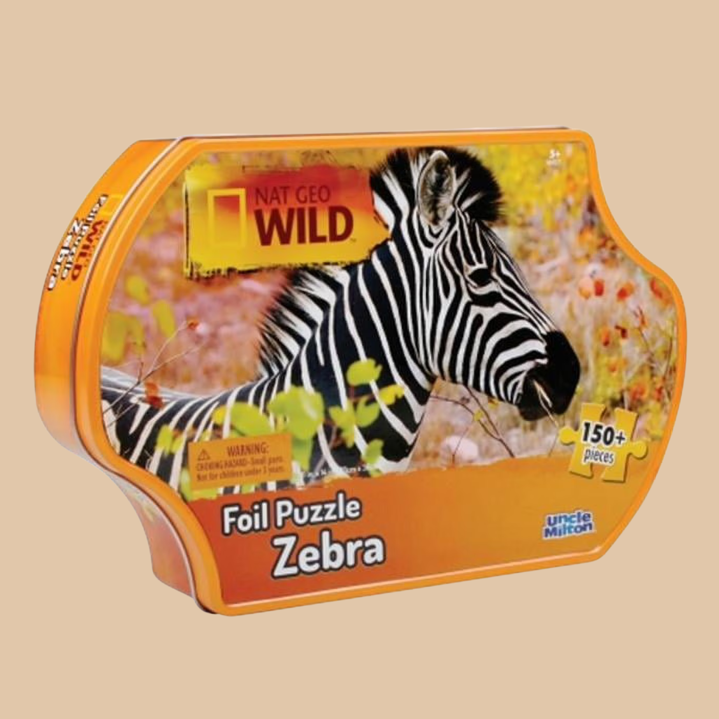 National Geographic Wild Zebra Foil Puzzle with Collectible Tin