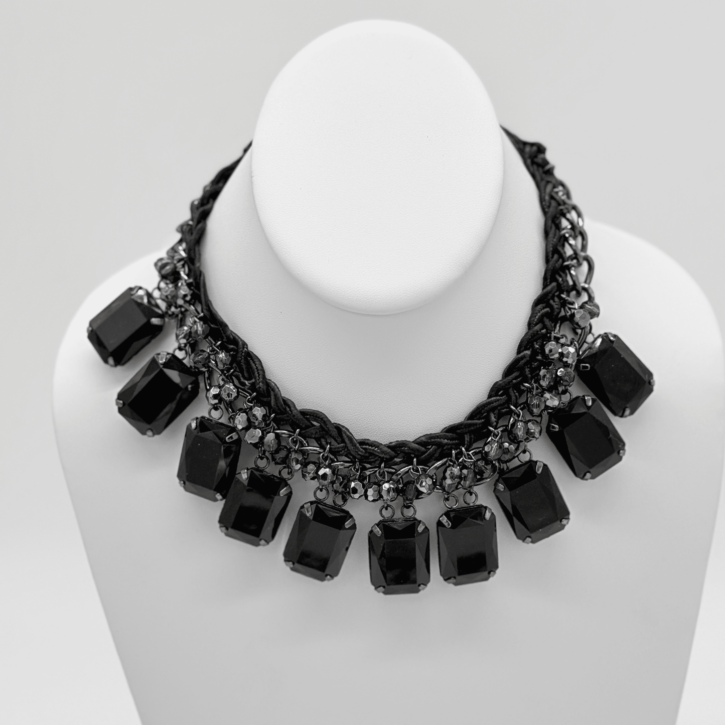Bold Black Gemstone Necklace - COLO