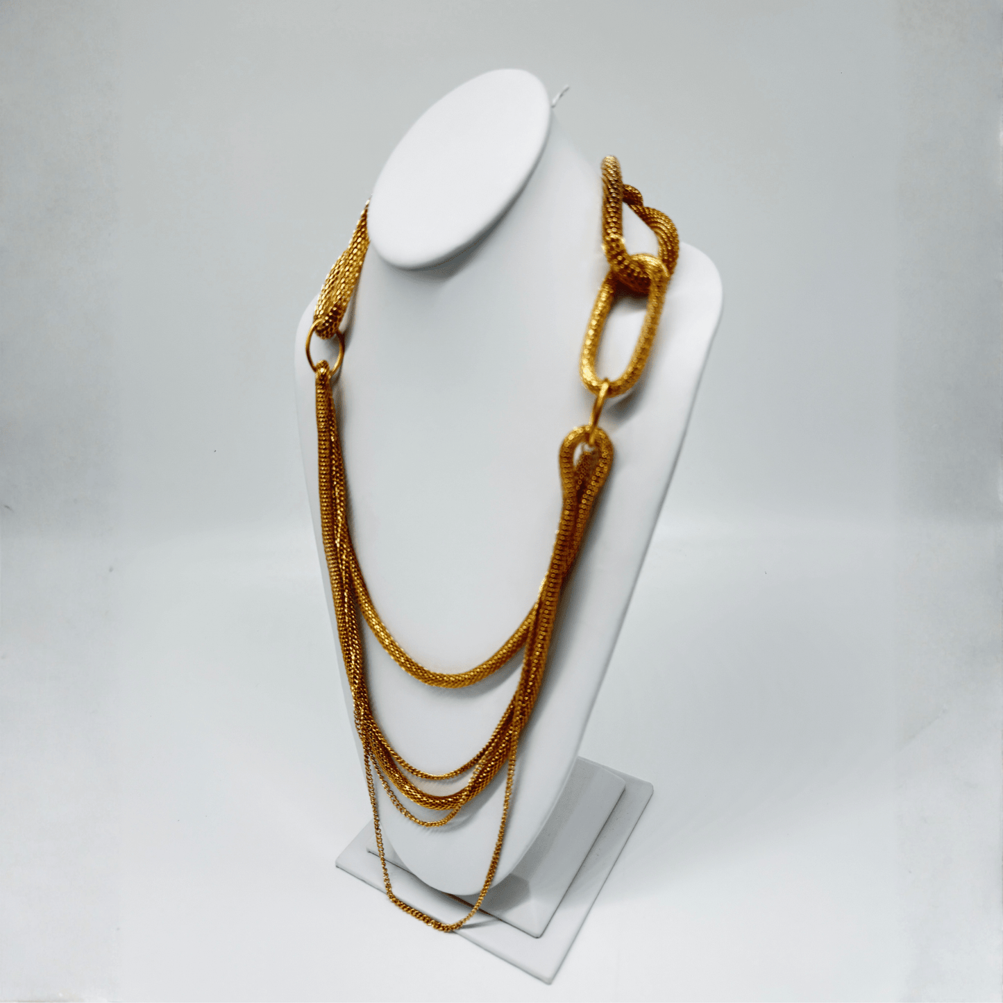 Gold-Toned Multi-Strand Statement Necklace - COLO