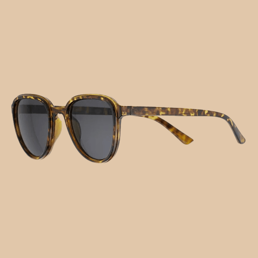 Women’s Cali Blue Beveled Round Sunglasses - COLO