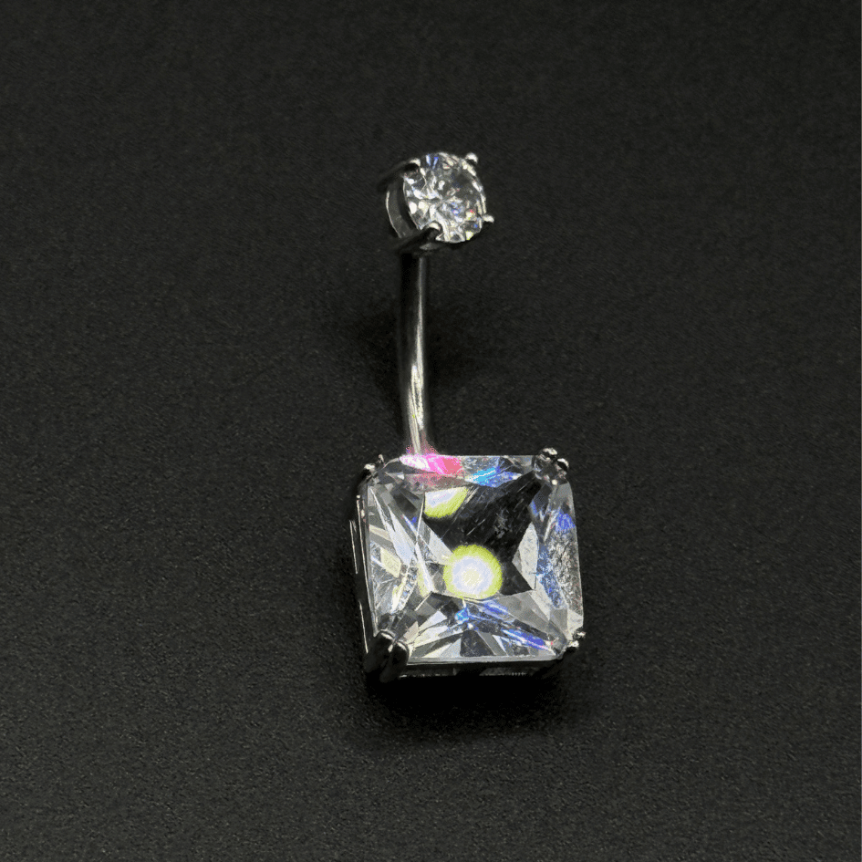 Zircon Belly Ring Bar – Navel Piercing Body Jewelry Gift - COLO