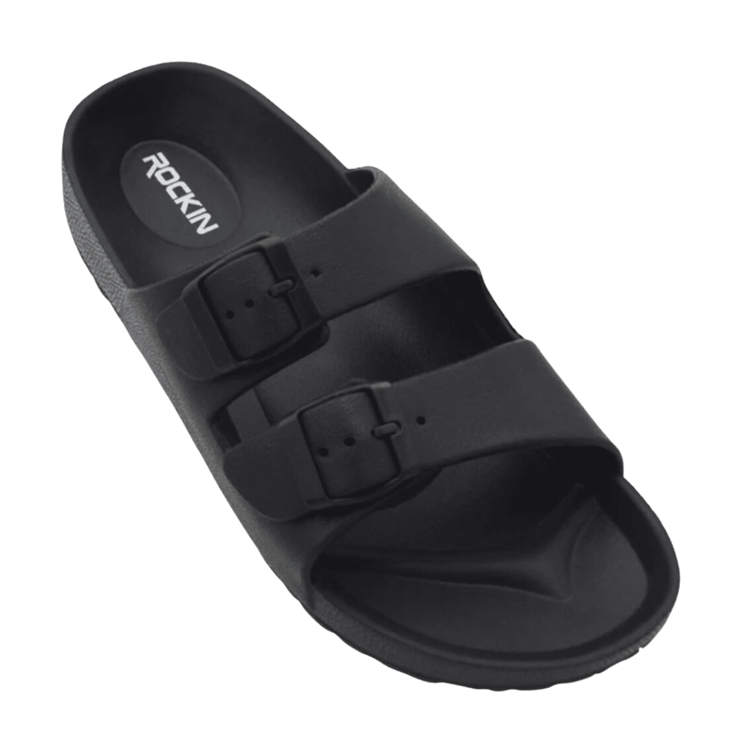 Huntington Buckle Sandals - Black - COLO