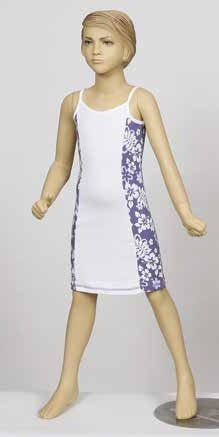 Girls' Hibiscus Dress – 100% Cotton Elegance