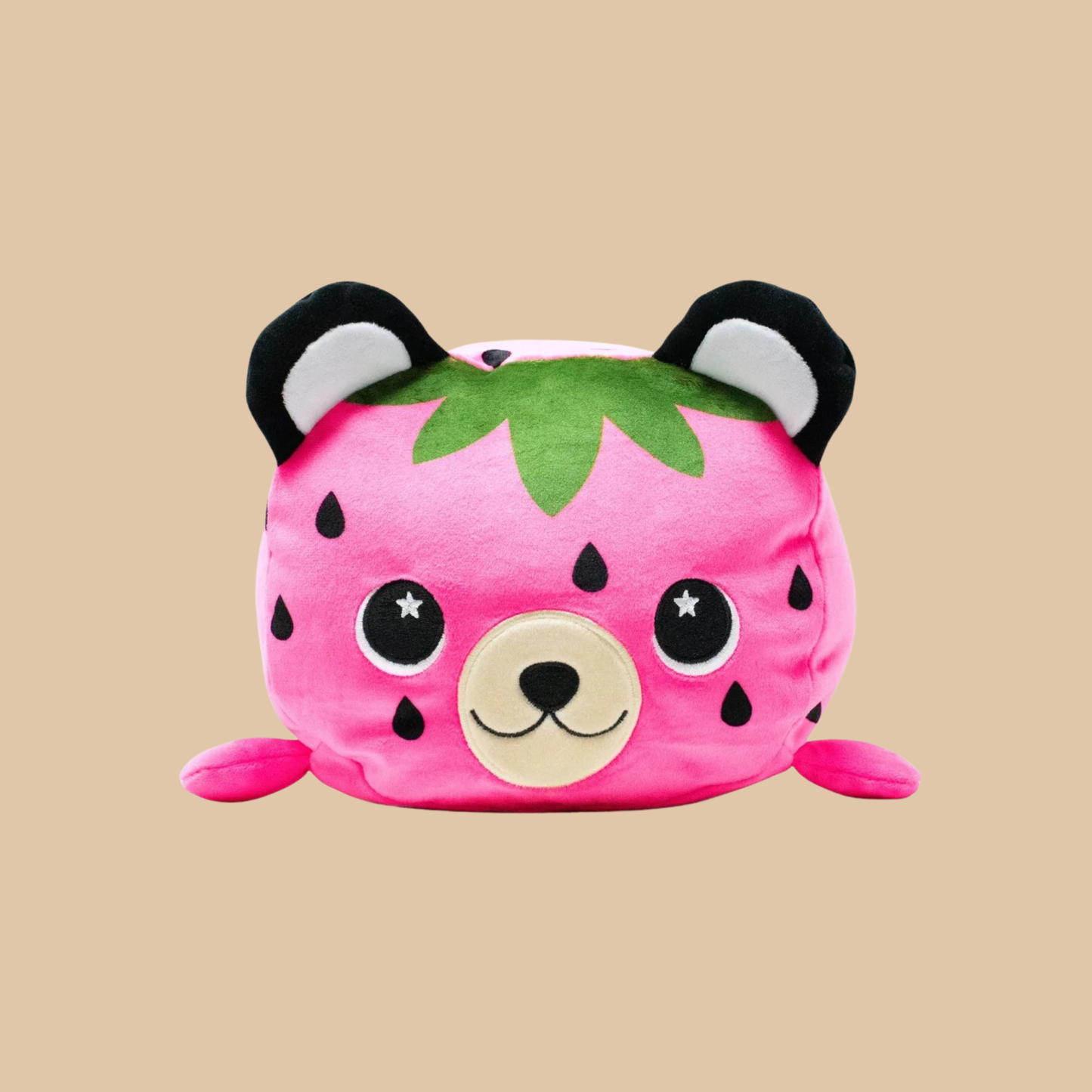 Squish Moosh Plush Sanitizer Holder Keychain Strawbeary the Bear