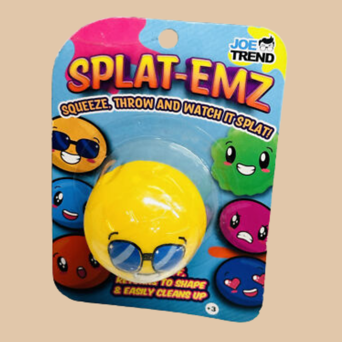 Joe Trend Slat-Emz Squeeze Throw And Watch It Splat Ball Slim Toy Fun Gift - COLO
