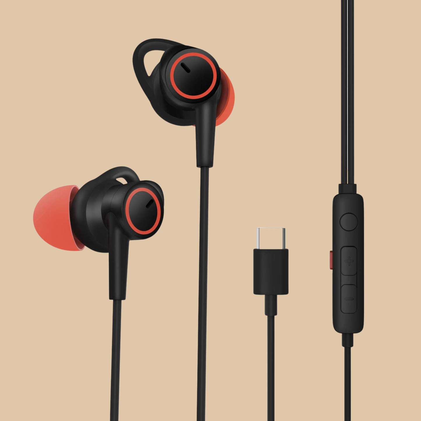 dyplay USB-C Headphones, Active Noise Cancelling In-Ear Headphones