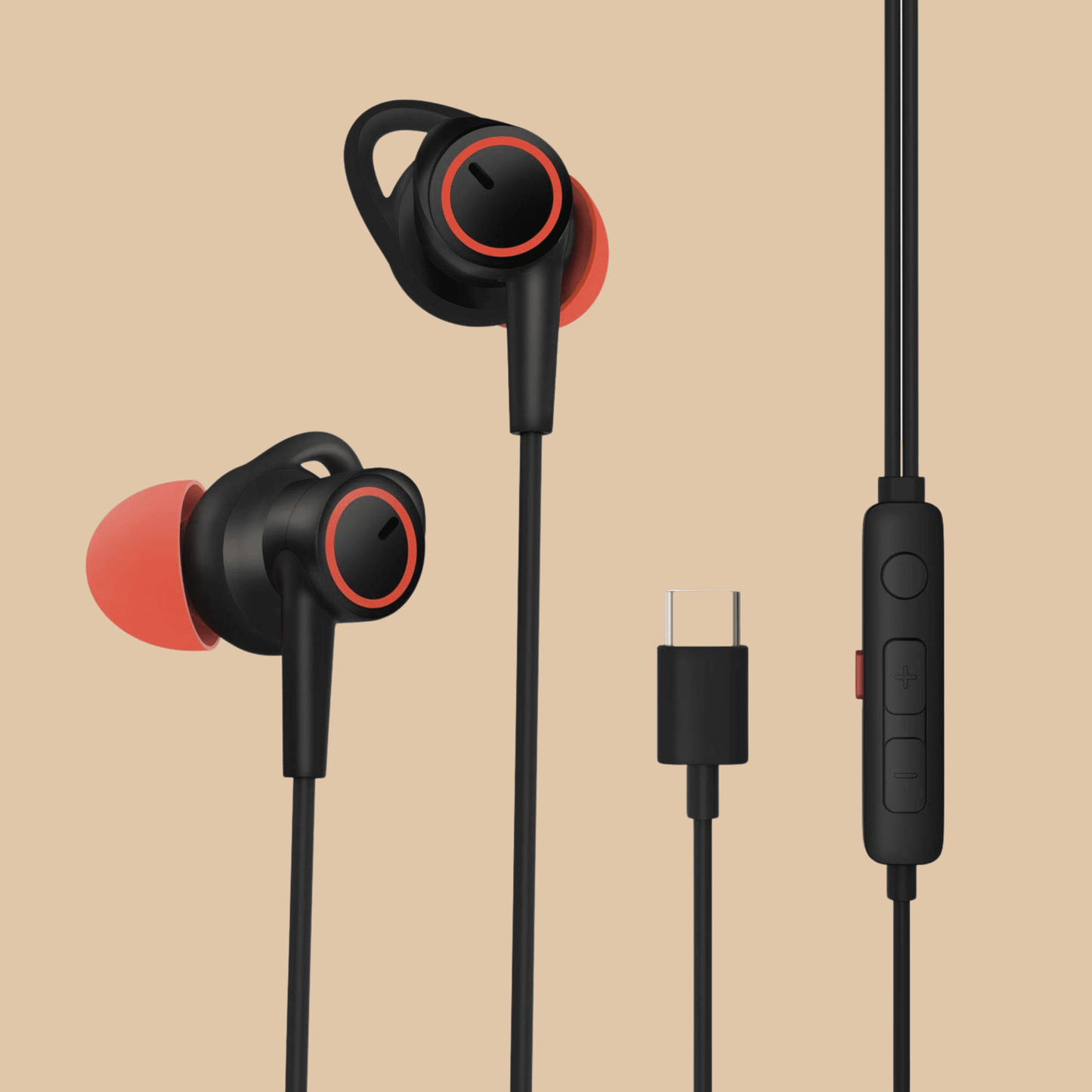 dyplay USB-C Headphones, Active Noise Cancelling In-Ear Headphones - COLO