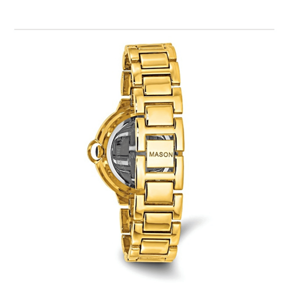Mason Yellow IP Stainless Steel Crystal Bezel Watch – RJ-031 - COLO