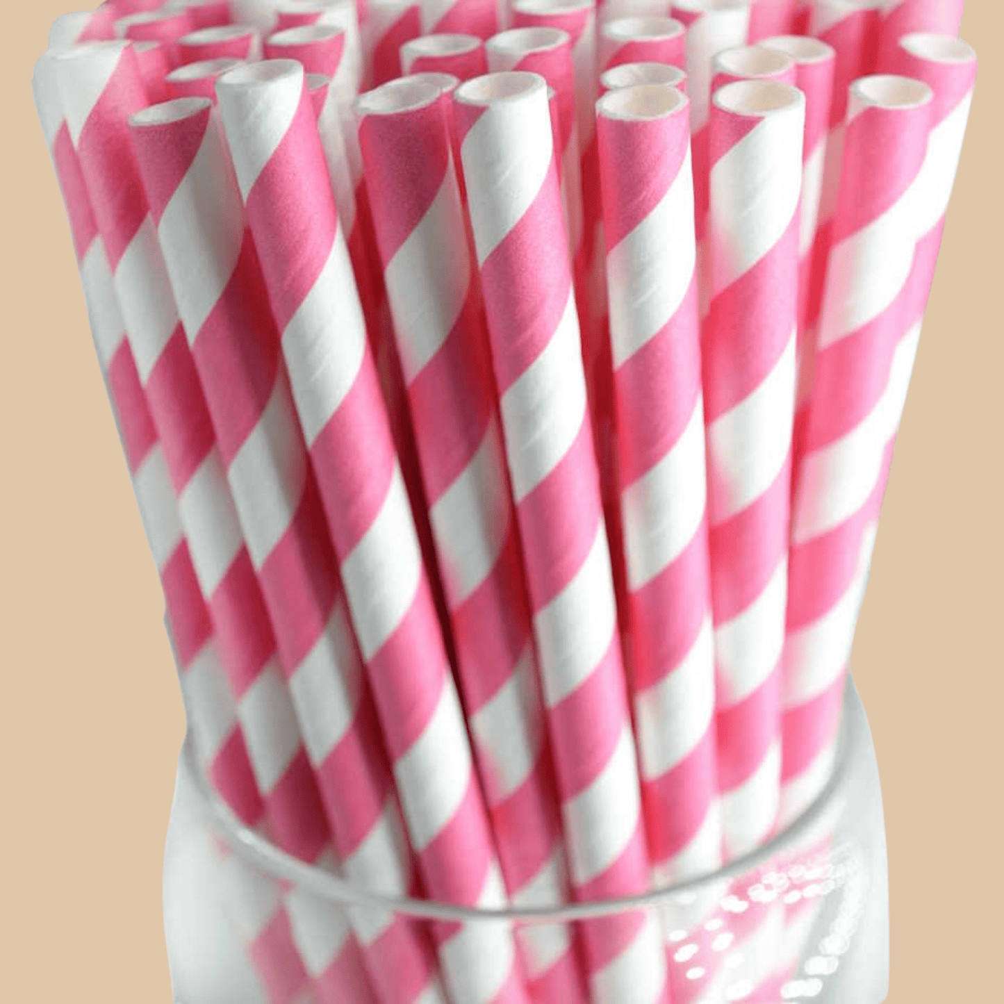 Pink Dot Chevron Paper Straws 25 Pack - COLO