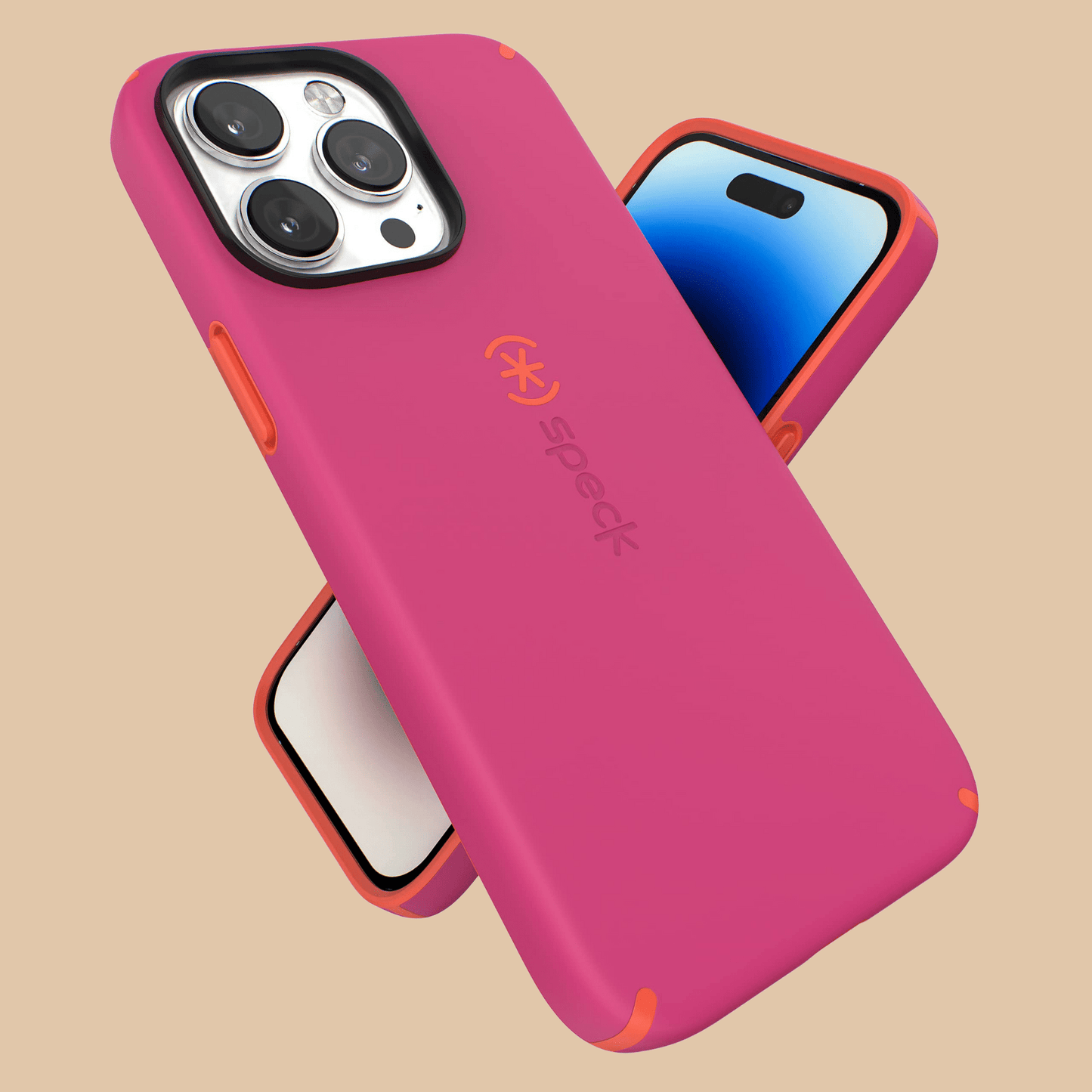 Speck iPhone 11 Case – Slim with Drop Protection Scratch Resistant Soft Touch Digital Pink/Energy Red - COLO