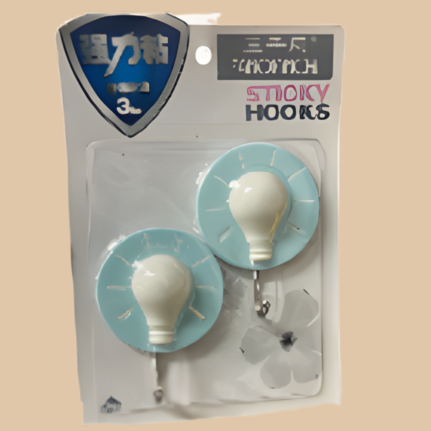 Boho Light Bulbs Design Shaped Hooks 2pcs