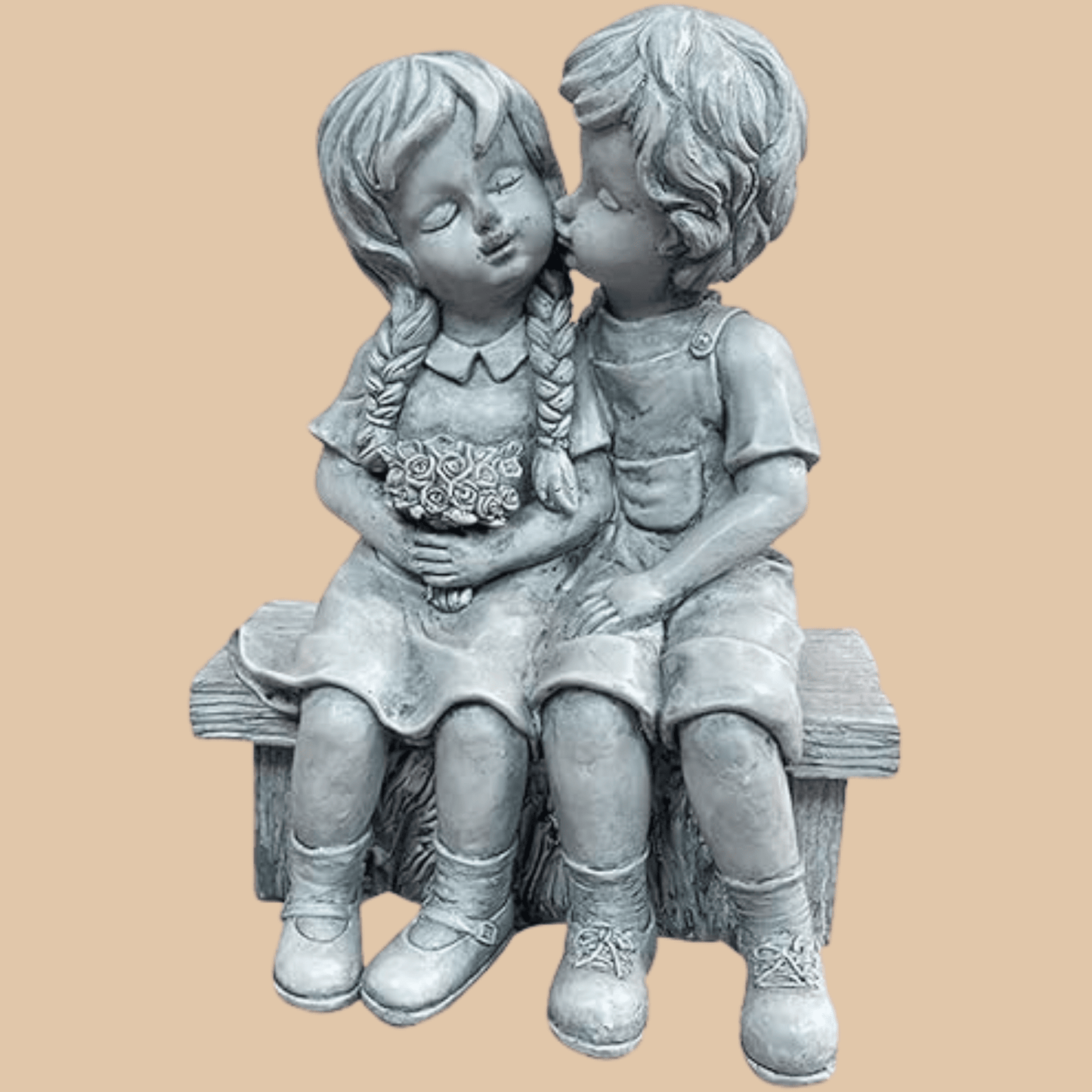 Couple Bench Kissing Figurine Decor - COLO