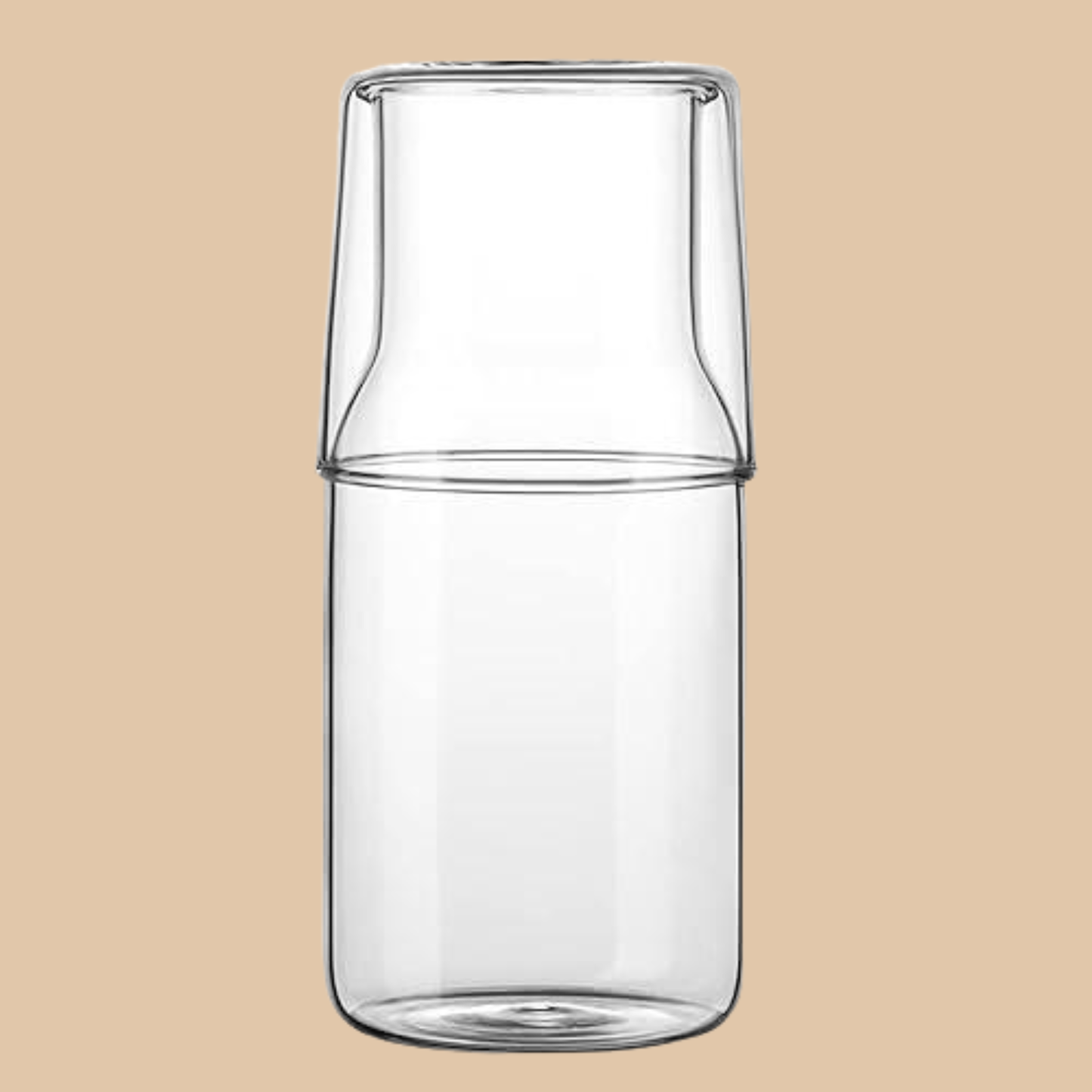 Bedside Glass Water Carafe Set with Tumbler