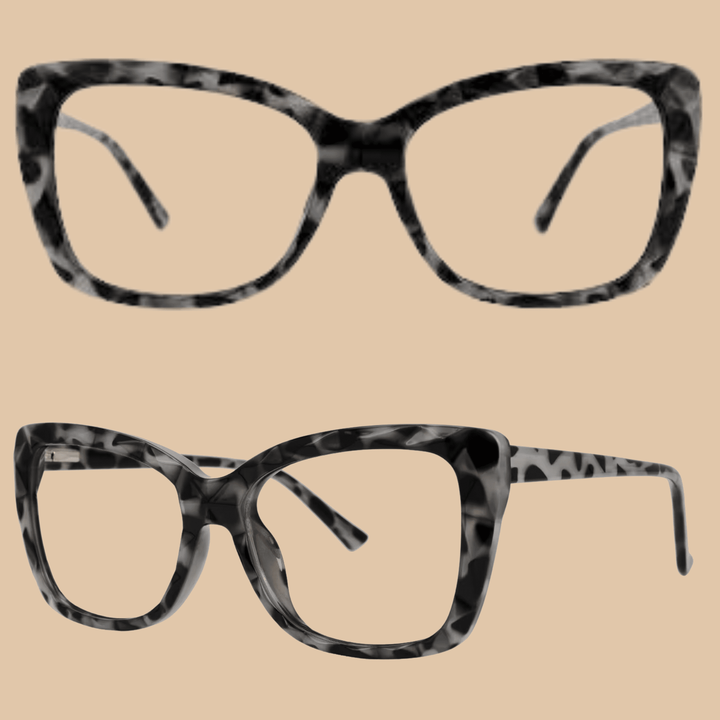 ZEELOOL Tandy Rectangle Light-Tortoise Glasses - COLO