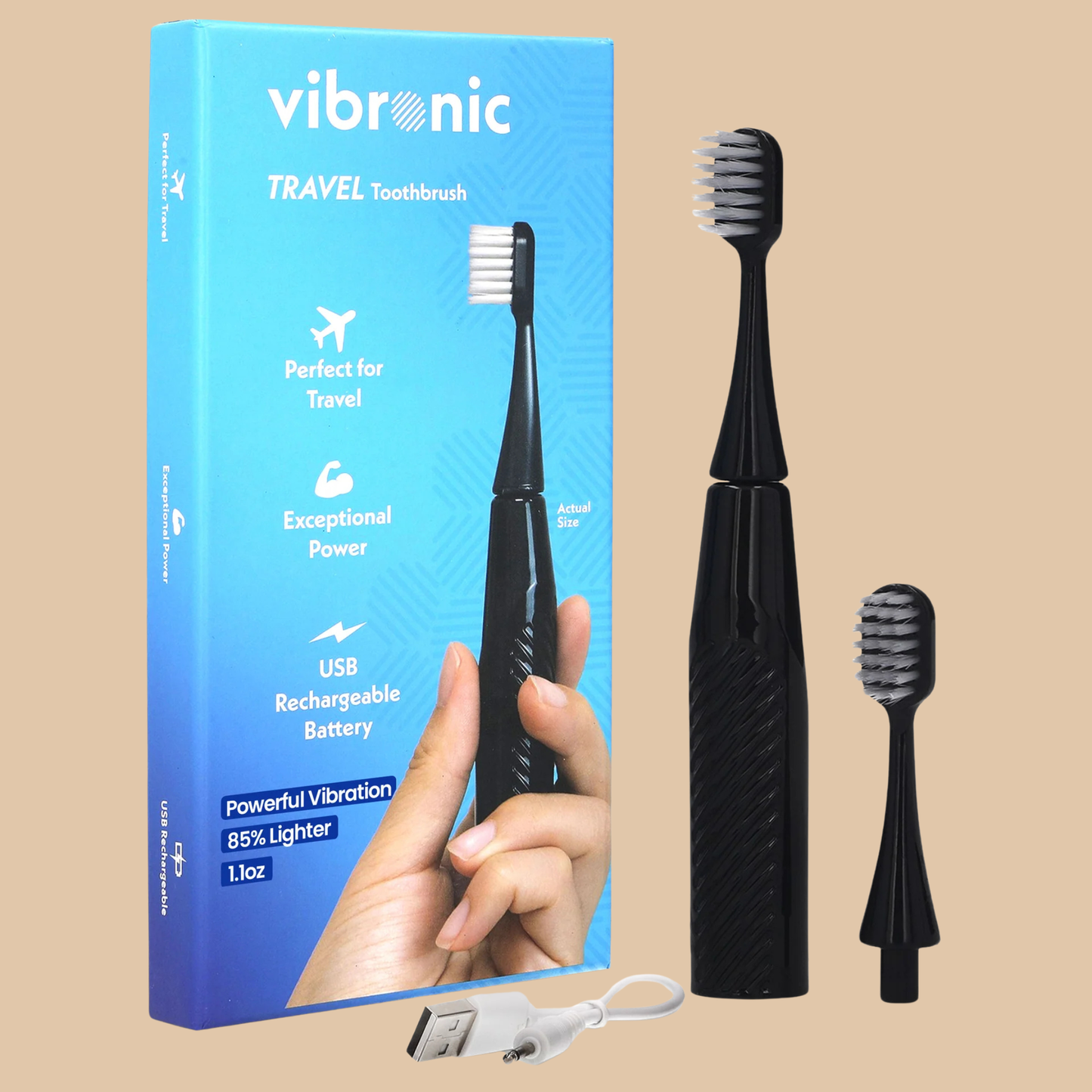 Travel Toothbrush, Small Lightweight Portable Design