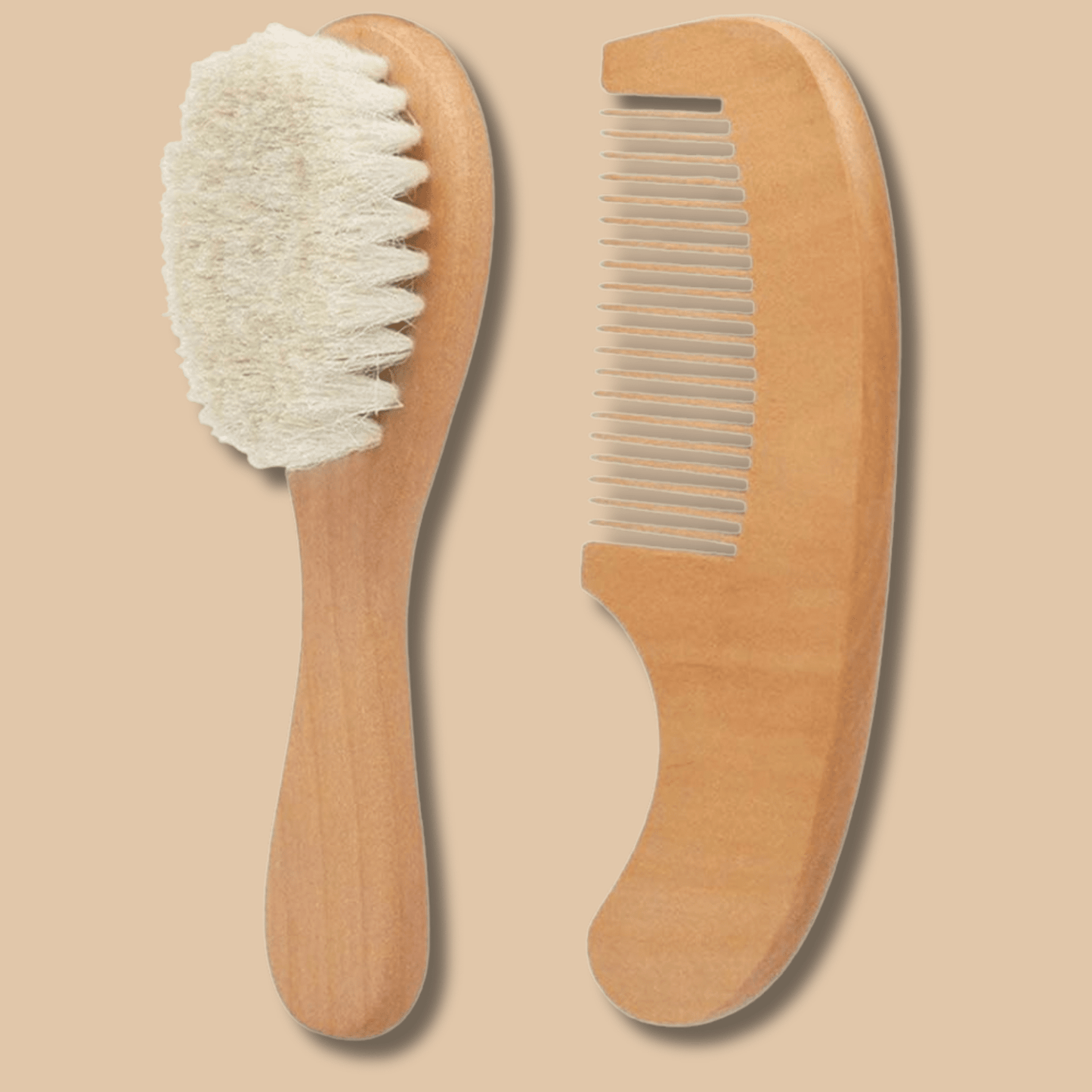 Baby Hair Brush and Comb Set with Goat Bristles - COLO
