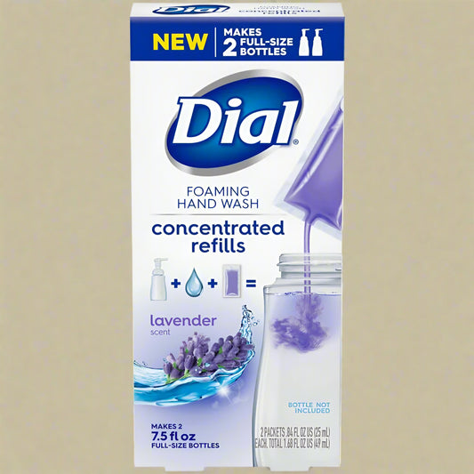 Dial Foaming Hand Wash Concentrated Refill Lavender-scented 2 Pack 1.68 Fl Oz