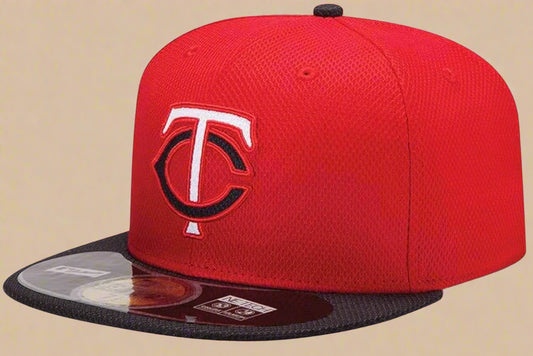 Minnesota Twins 59FIFTY Fitted Hat – New Era Diamond Era Red/Black Cap (Size 7 5/8)