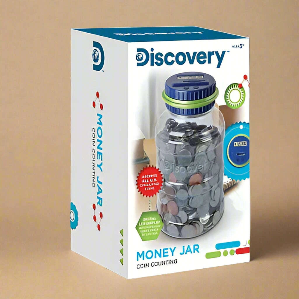 Discovery Kids Coin Counting Money Jar – Automatic Digital Coin Bank for Kids - COLO