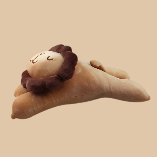 Lion Plush Toy Pillow – Short Style Soft Stuffed Animal (10"–14")