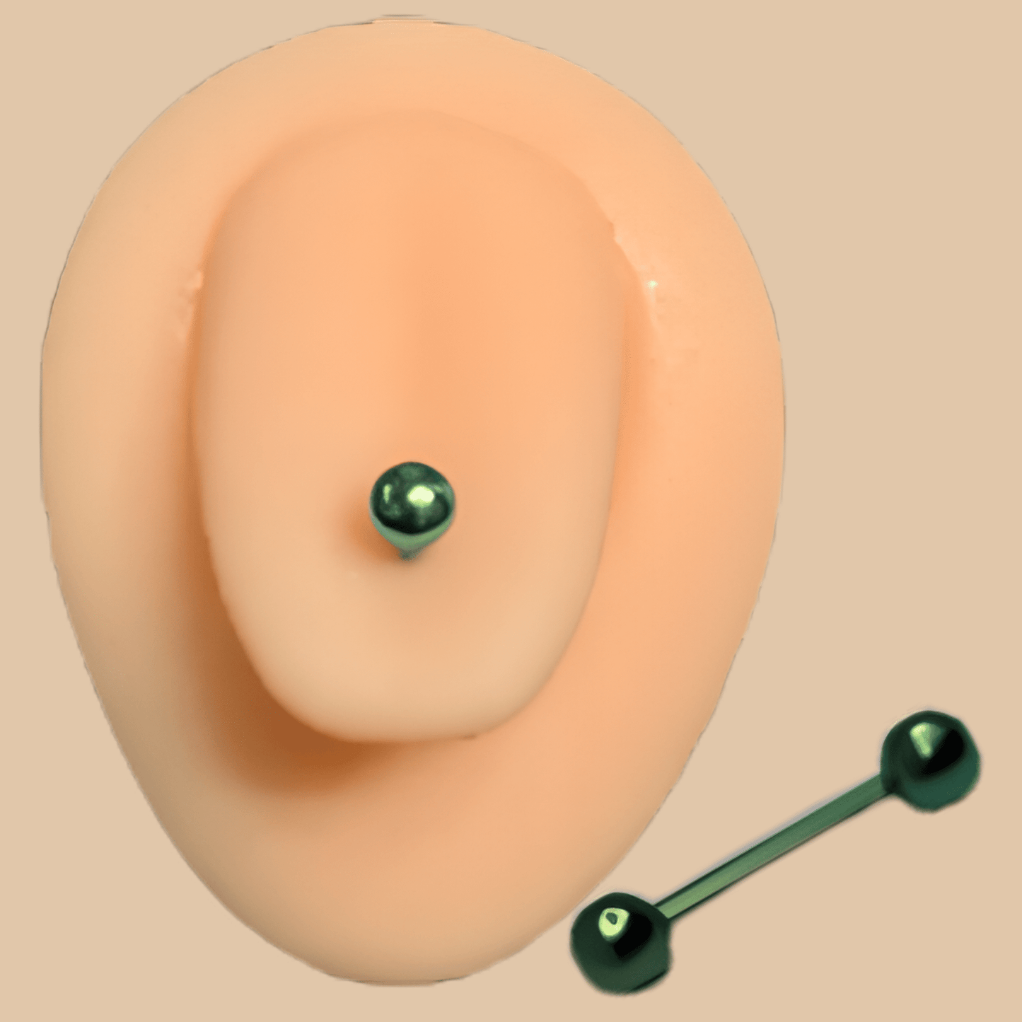 Large Dark Blue Tongue Barbell Face Jewelry 2PCS - COLO