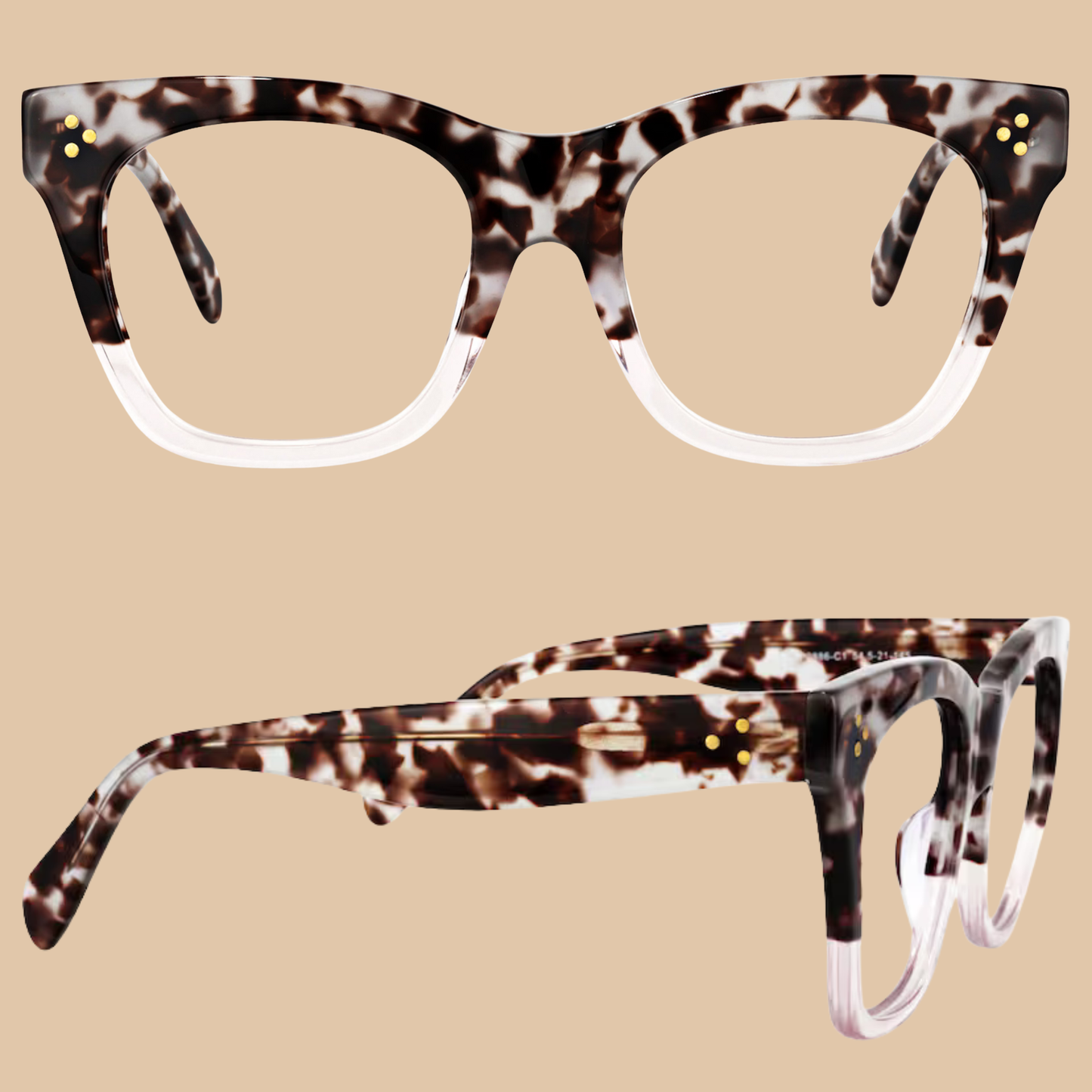 ZEELOOL Estrada Cateye Black-Crystal Glasses