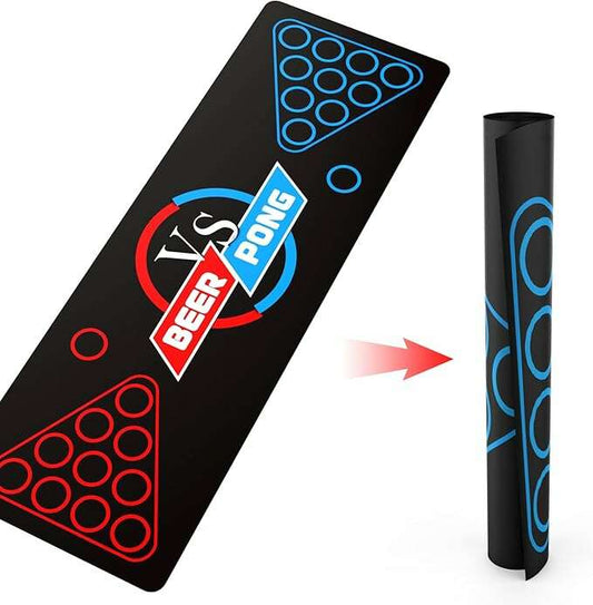 Beer Pong Table Mat, Drinking Games for Adults - COLO
