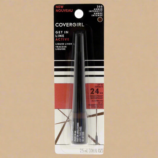 COVERGIRL Outlast Active Get In Line Liquid Eyeliner – Amber Intensity (Shade 355), 0.08 fl oz