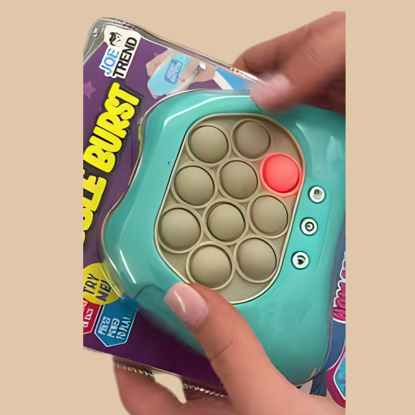 Joe Trend Bubble Burst Light-Up Push Pop Fidget Game | Light Blue - COLO