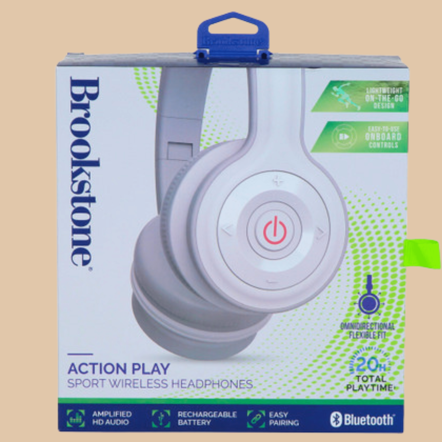 Brookstone Sport Wireless Headphones - White - COLO