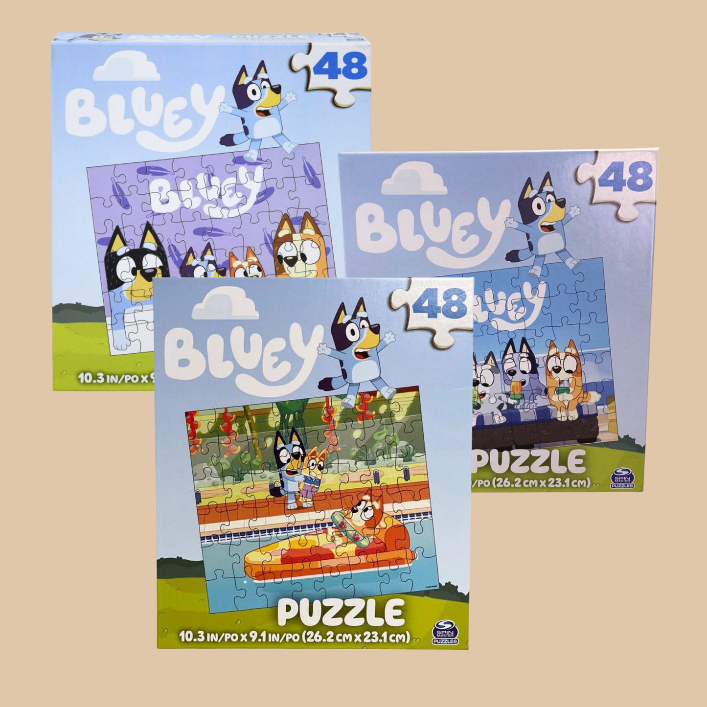 Bluey 3-Piece Puzzle Set - COLO