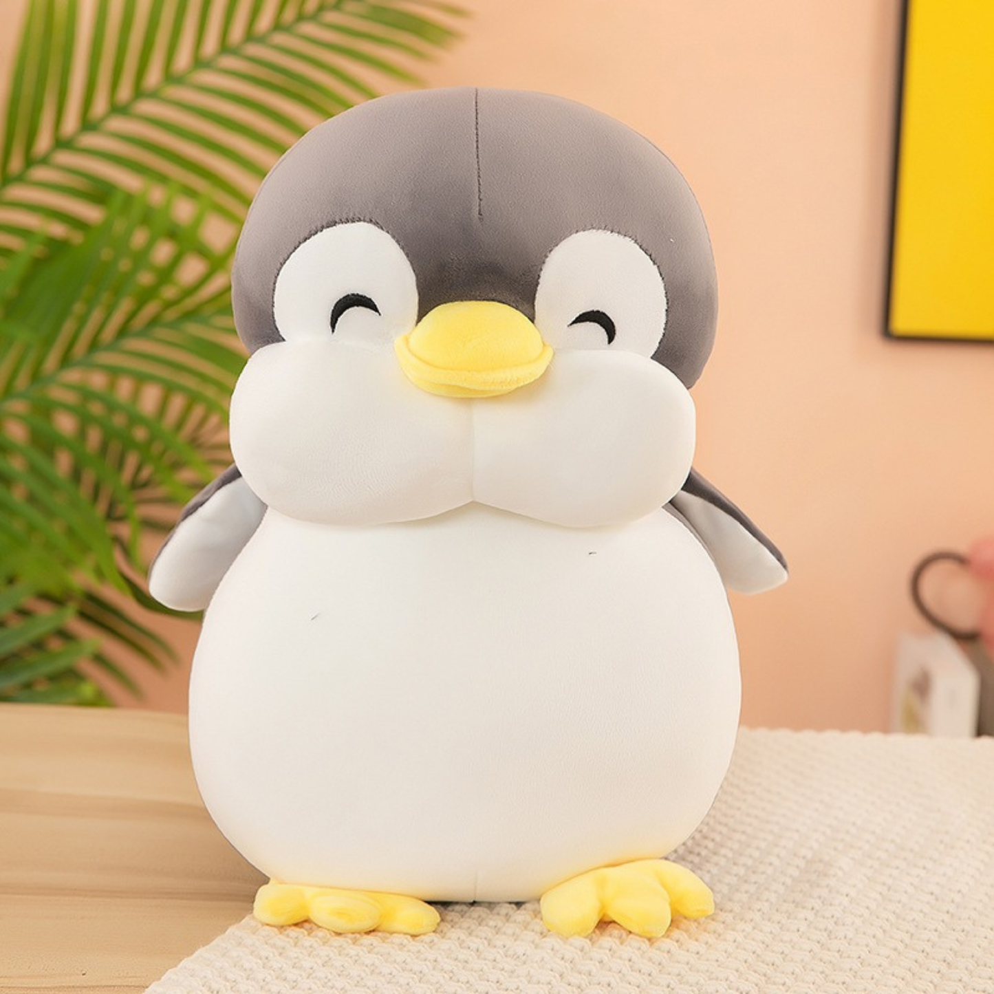 Black, Yellow & White Penguin Plush Toy – Soft Stuffed Animal 15"