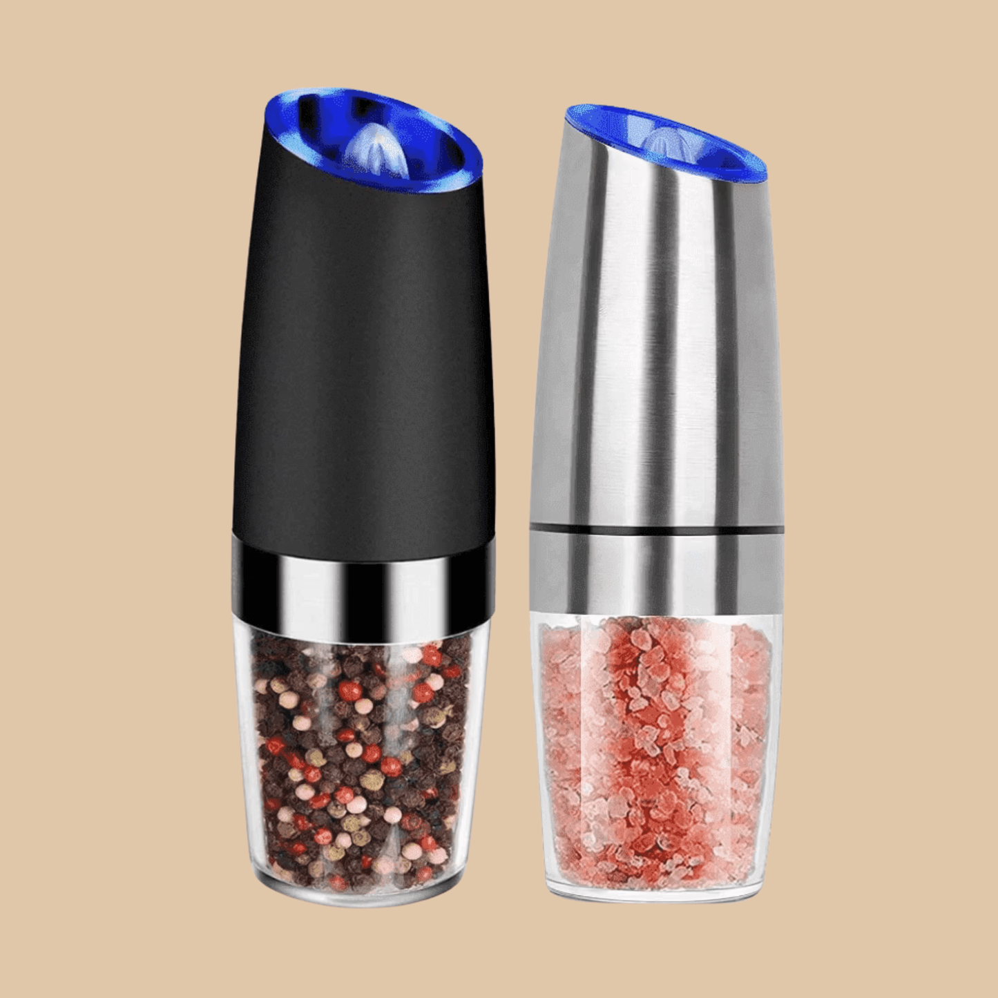 Electric Salt & Pepper Grinder Set Black/Silver V1 - COLO