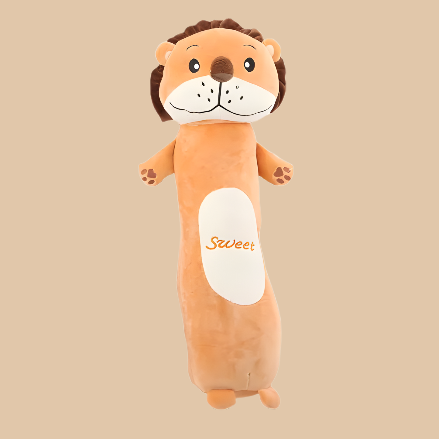 Lion Plush Toy Pillow – Long Style Soft Stuffed Animal (10"–14")