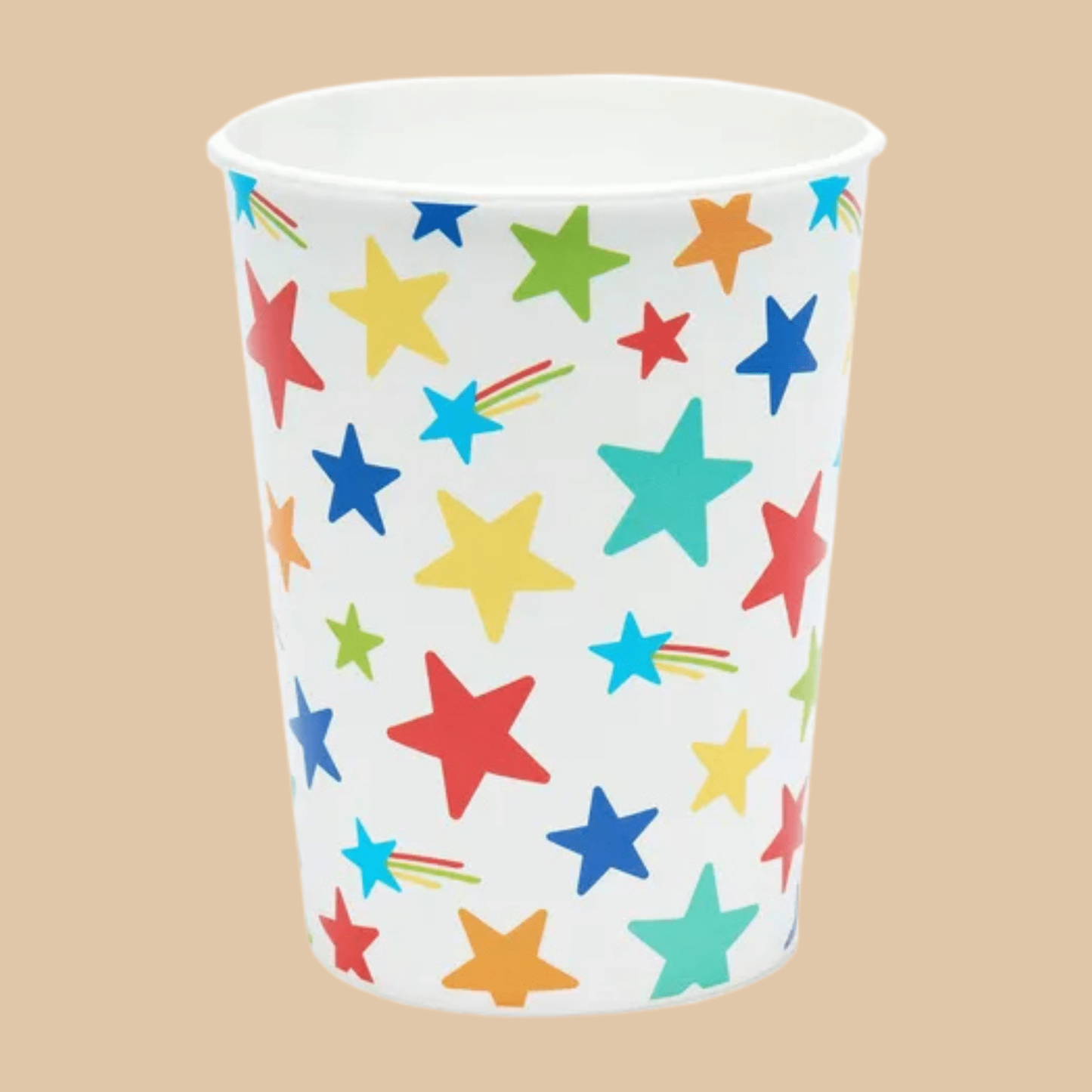 Medium Wastebasket Stars Color Fun Print 9" - COLO