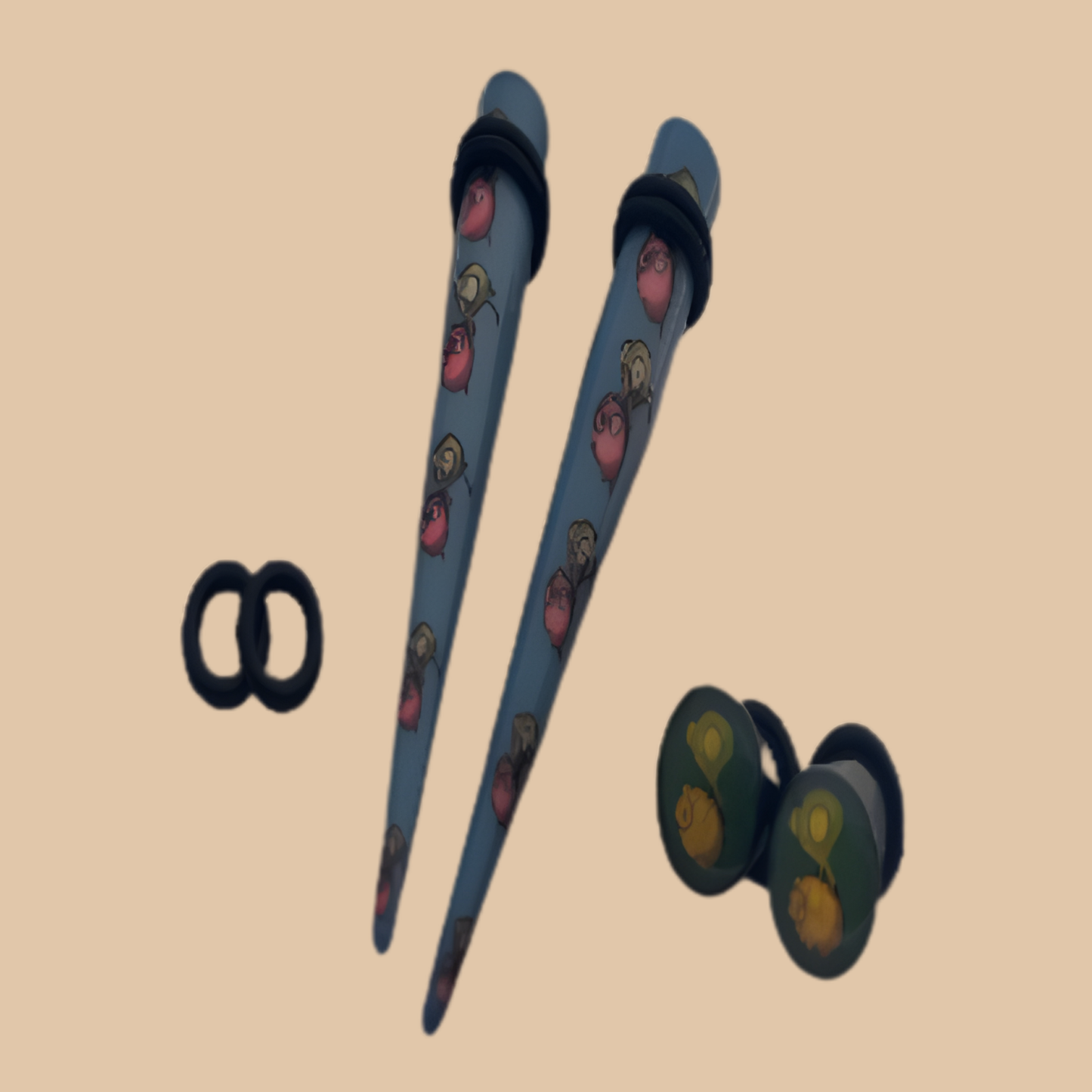 Invader ZIM Body Jewelry 2G Blue Large