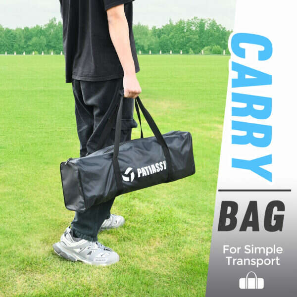 Patiassy Portable Badminton Net Set with Rackets, Shuttlecocks & Carry Bag (White) - COLO