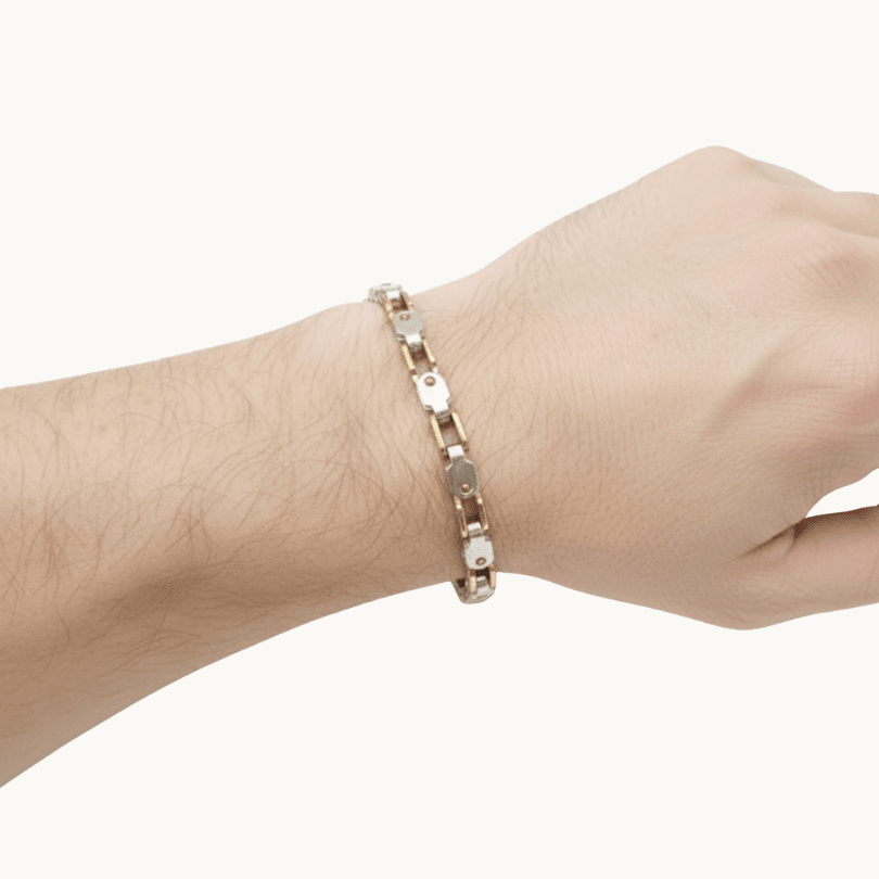 Men's Silver & Gold Tone Link Bracelet - COLO