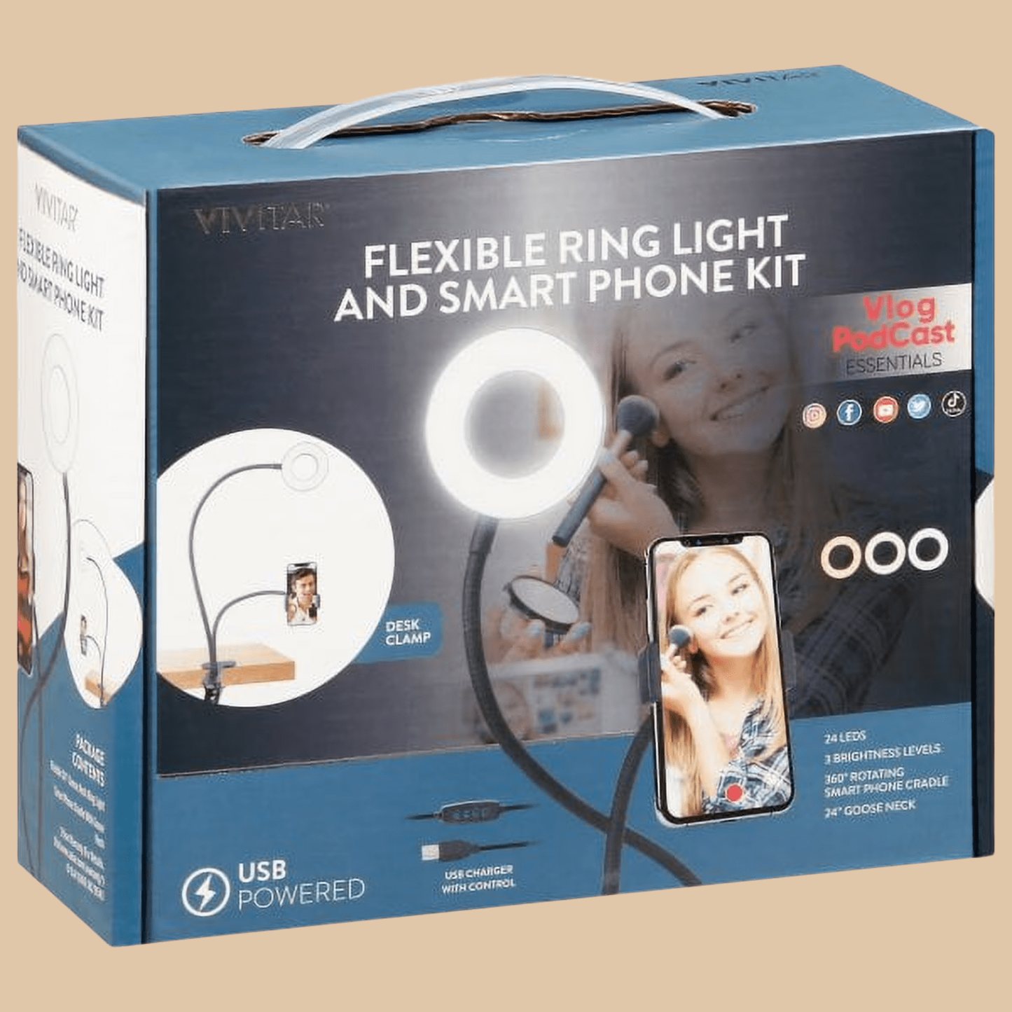 Vivitar Smartphone Ring Light Kit - COLO