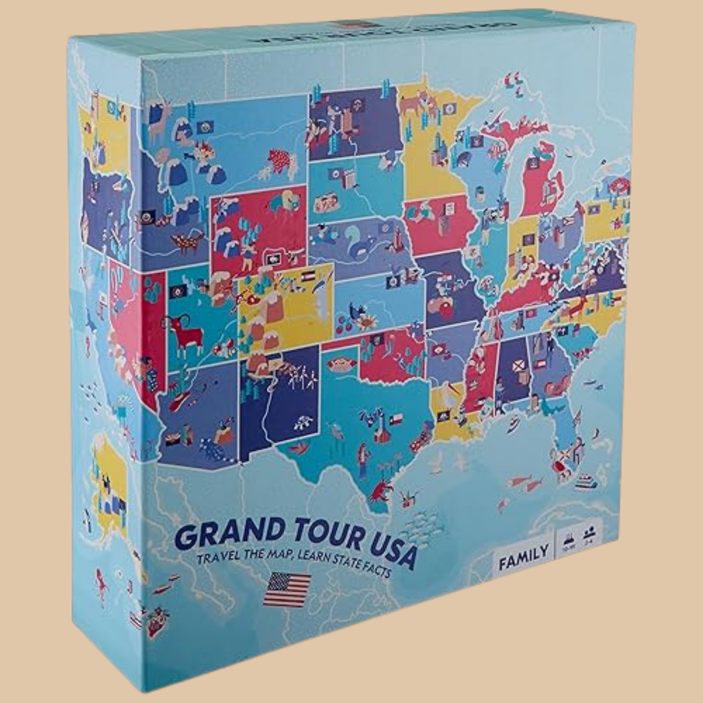Helvetiq Grand Tour USA Board Game - COLO
