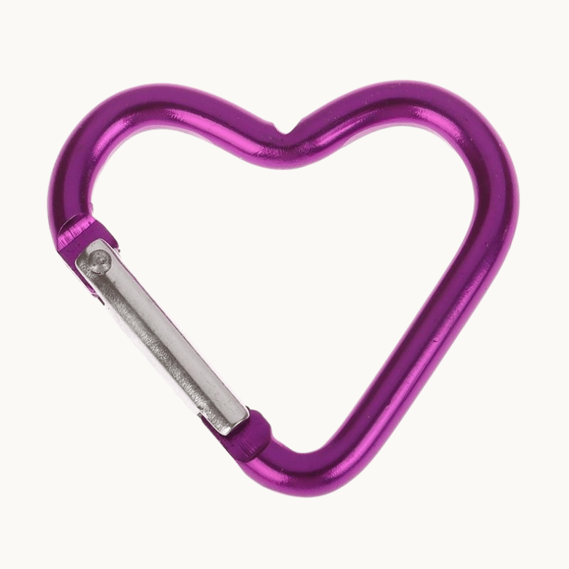 Heart Shaped Aluminum Carabiner Clip