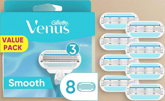 Gillette Venus Smooth Razor Blade Refills – 8 Cartridges