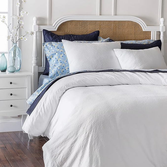 MARTHA STEWART Kinfolk Waffle Jacquard Duvet Cover Queen Size