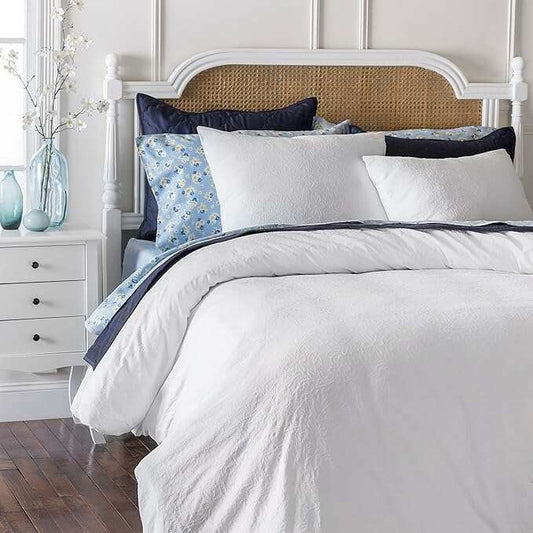 MARTHA STEWART Kinfolk Waffle Jacquard Duvet Cover Queen Size - COLO