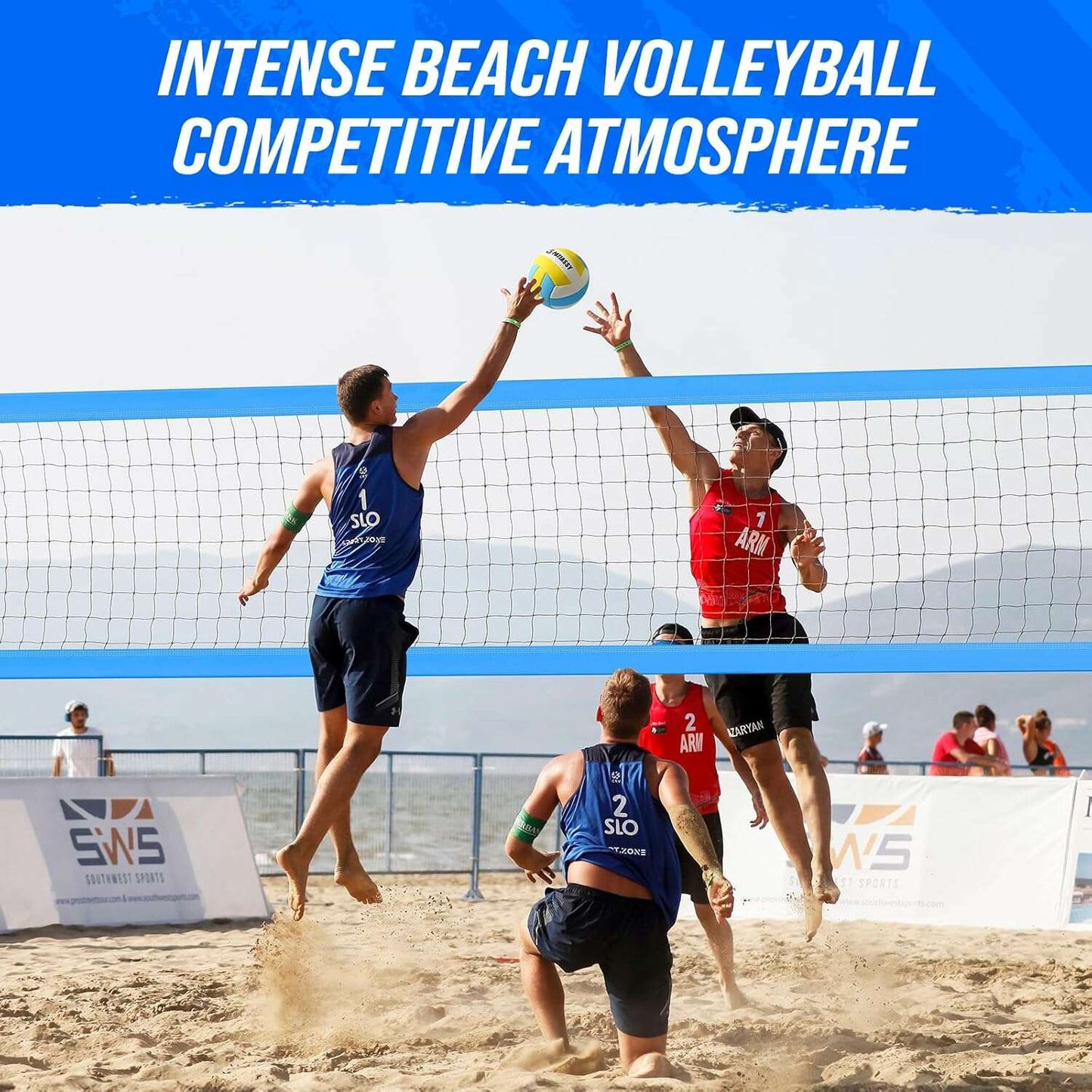 Patiassy Portable Outdoor Volleyball Set with Adjustable Net - COLO
